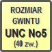 Piktogram - Rozmiar gwintu: UNC No5 (40zw.)